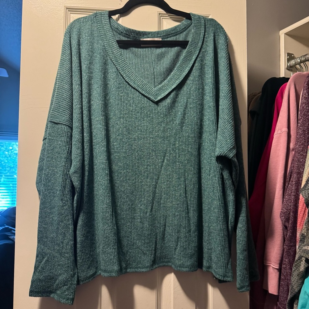 Zenana Outfitters Deep Green Sweater
